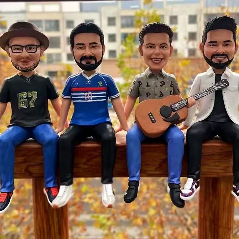 Customizable four Bobbleheads